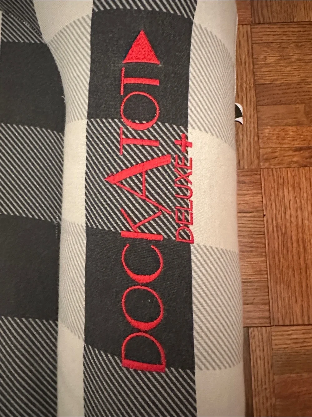 DockATot Neutral Gray Plaid Baby Lounger